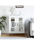 Aparador blanco con puertas y almacenamiento auxiliar para cocina salon pasillo u oficina