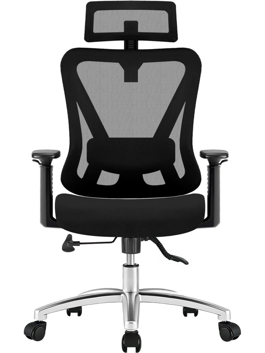 Asiento Ejecutivo Ergonomico con Tres Posiciones de Inclinacion Respaldo Lumbar y Cabecero Ajustable
