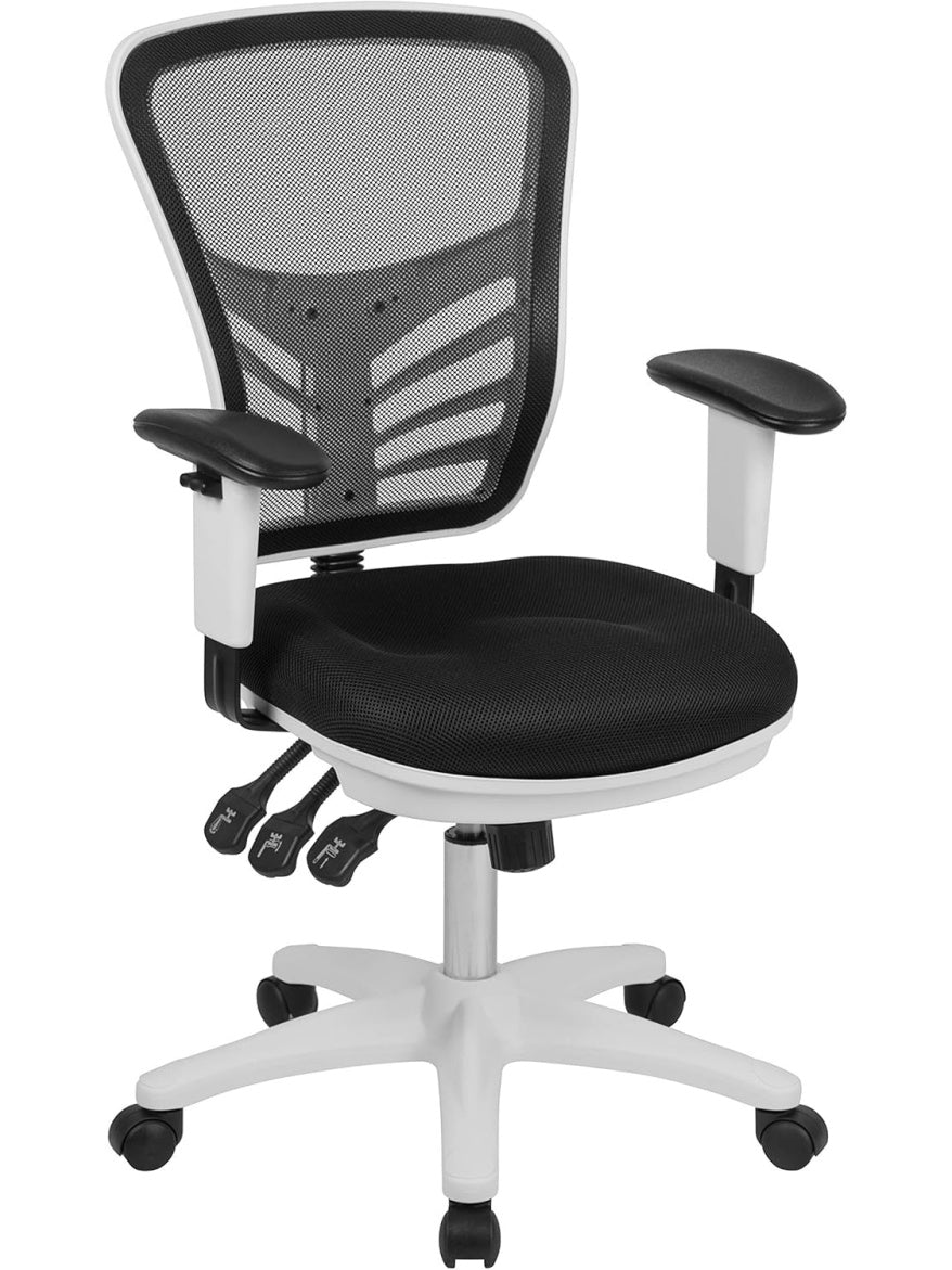 Silla de Trabajo con Espalda de Malla Transpirable Asiento de Espuma y Estructura Duradera