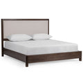 Armario madera flotante, cuero desgastado
