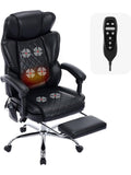 Silla Ejecutiva Giratoria con Funcion de Masaje Calefaccion Reposapies y Respaldo Regulable