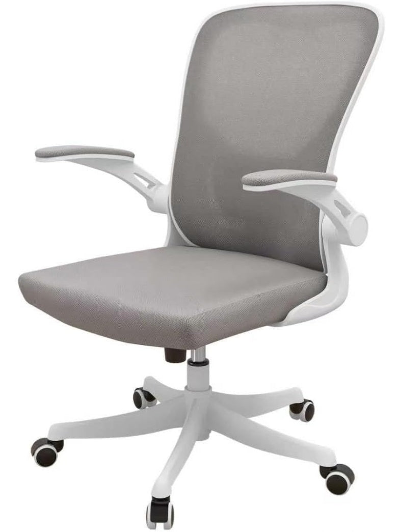 Silla Profesional de Oficina con Apoyo Lumbar Reposacabezas Ajustable y Brazos Abatibles Beige